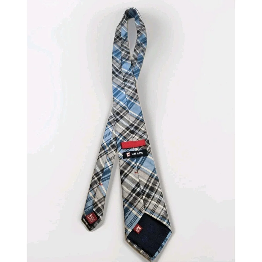 Ralph Lauren CHAPS -‎ Men's Navy, Blue & Turquoise Plaid Neck Tie